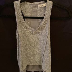 Abercrombie grey tank top with rhinestones